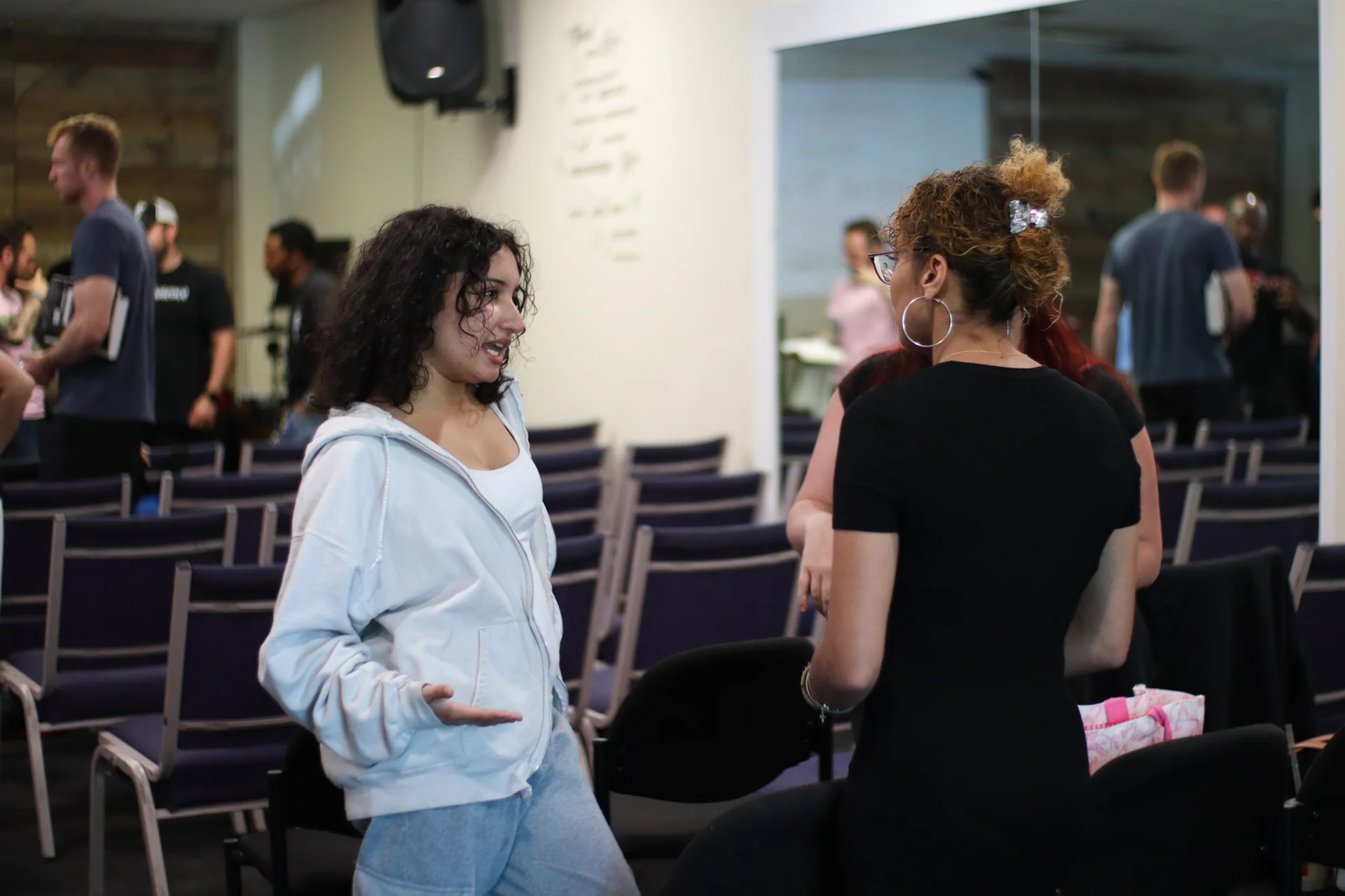 Community gathered together at Matheteuo Ministries